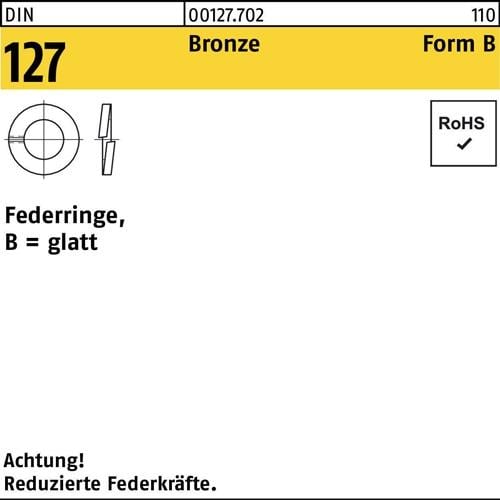 Federring DIN 127 B 5 CuSn Bronze 1000 Stück