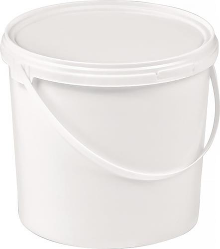 Eimer 3l PP weiß Bügelgr.u.Stülpdeckel D.200mm H.156mm