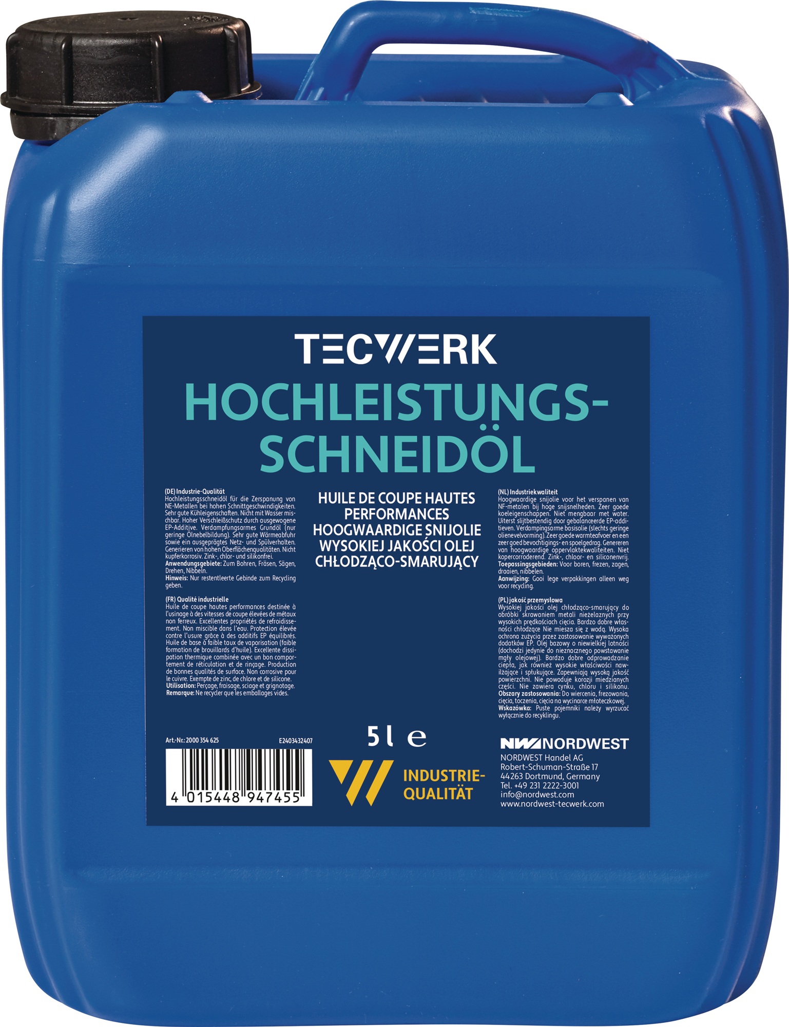 Hochleistungsschneidöl 5l Kanister TECWERK