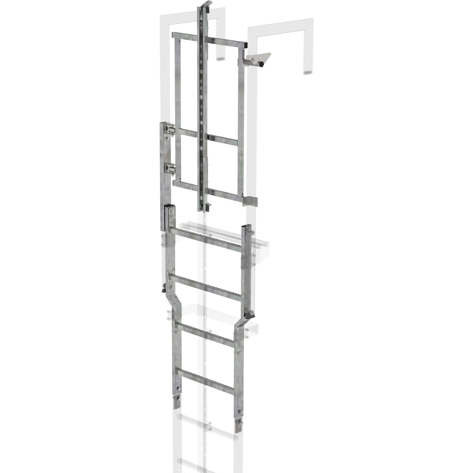 Günzburger Steigtechnik Sicherungstüre mit Steigschutzschiene