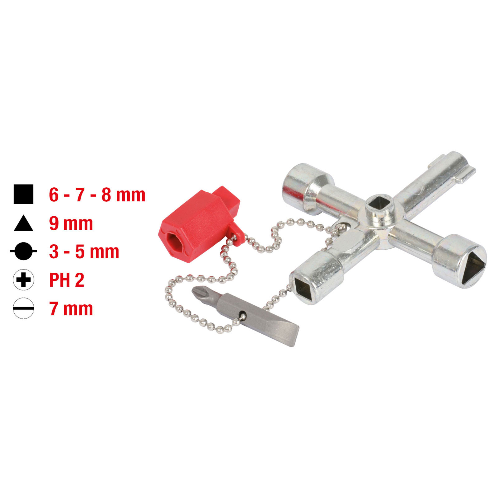 KS TOOLS Universal-Schaltschrankschlüssel 71 mm - 130.1015