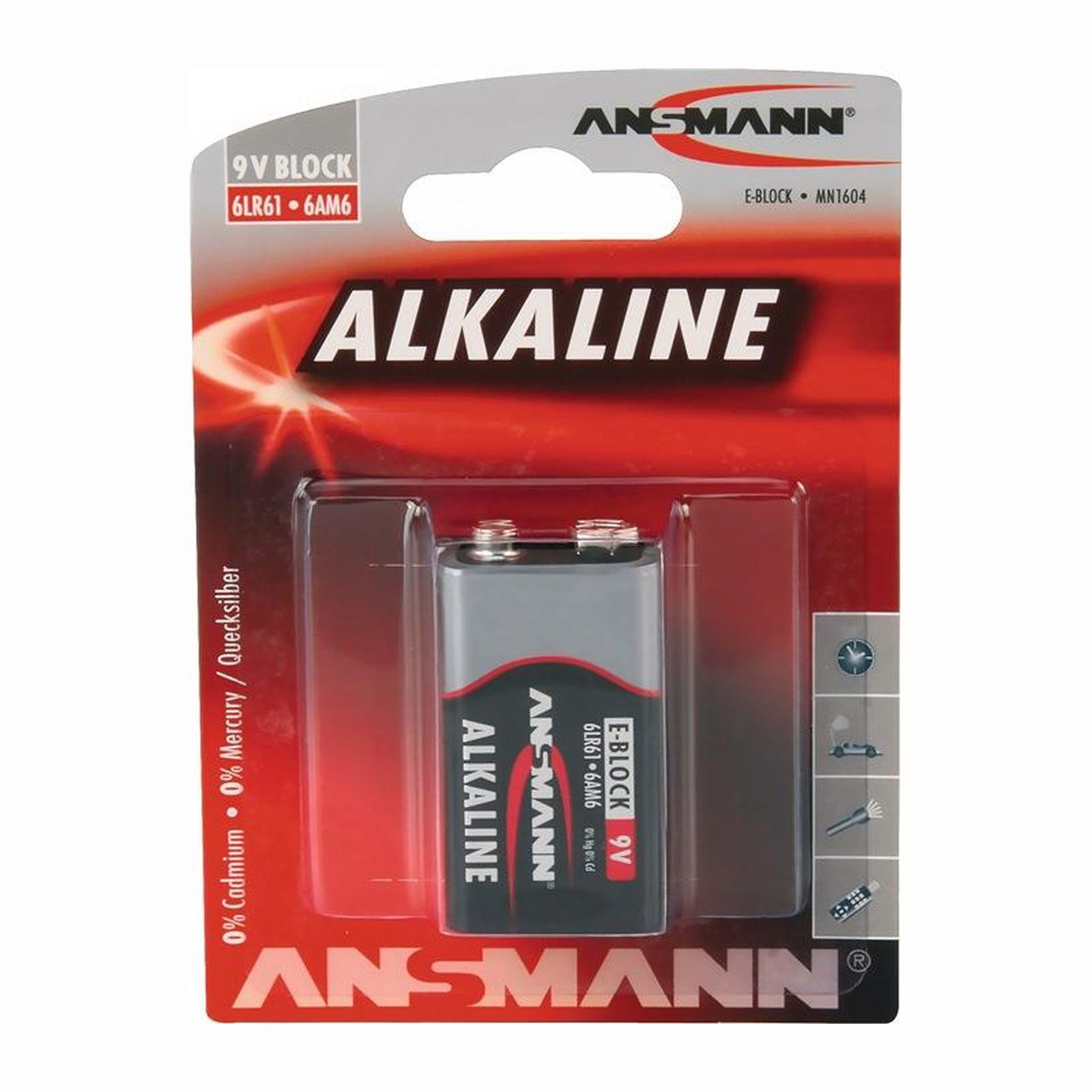 ANSMANN Batterie 9 V 6LP3146-E Block 550 mAh - 1515-0000