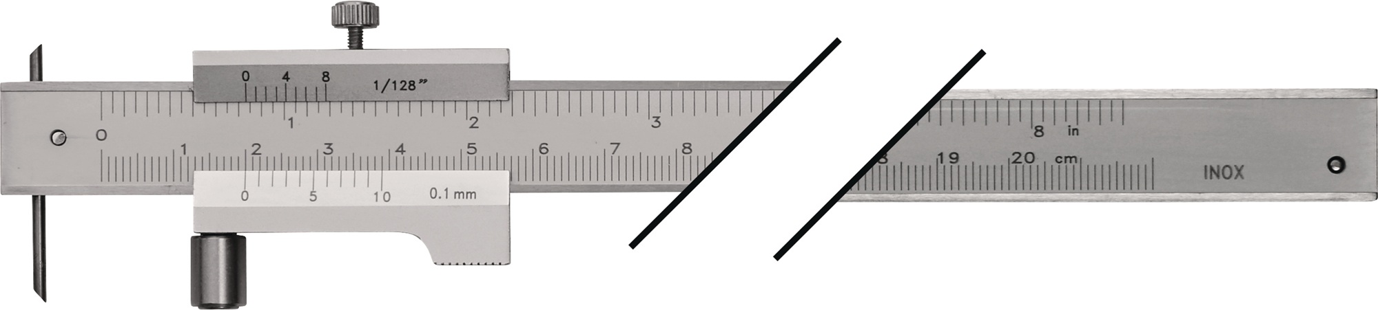 Streichmaß 200mm m.Laufrolle TECWERK