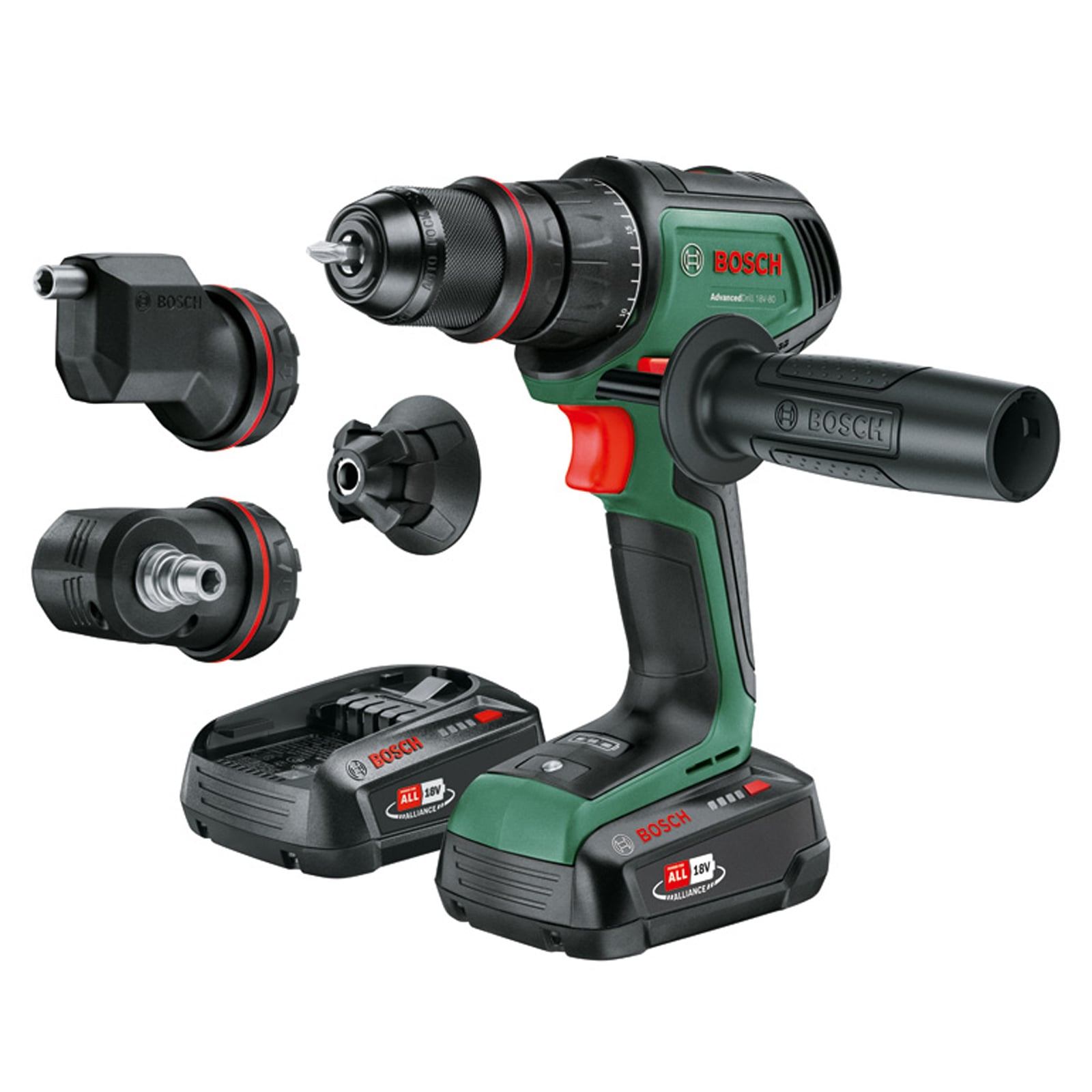 Bosch Akku-Bohrschrauber AdvancedDrill 18V-80 QuickSnap,  2x Akku PBA 18V 2.5Ah