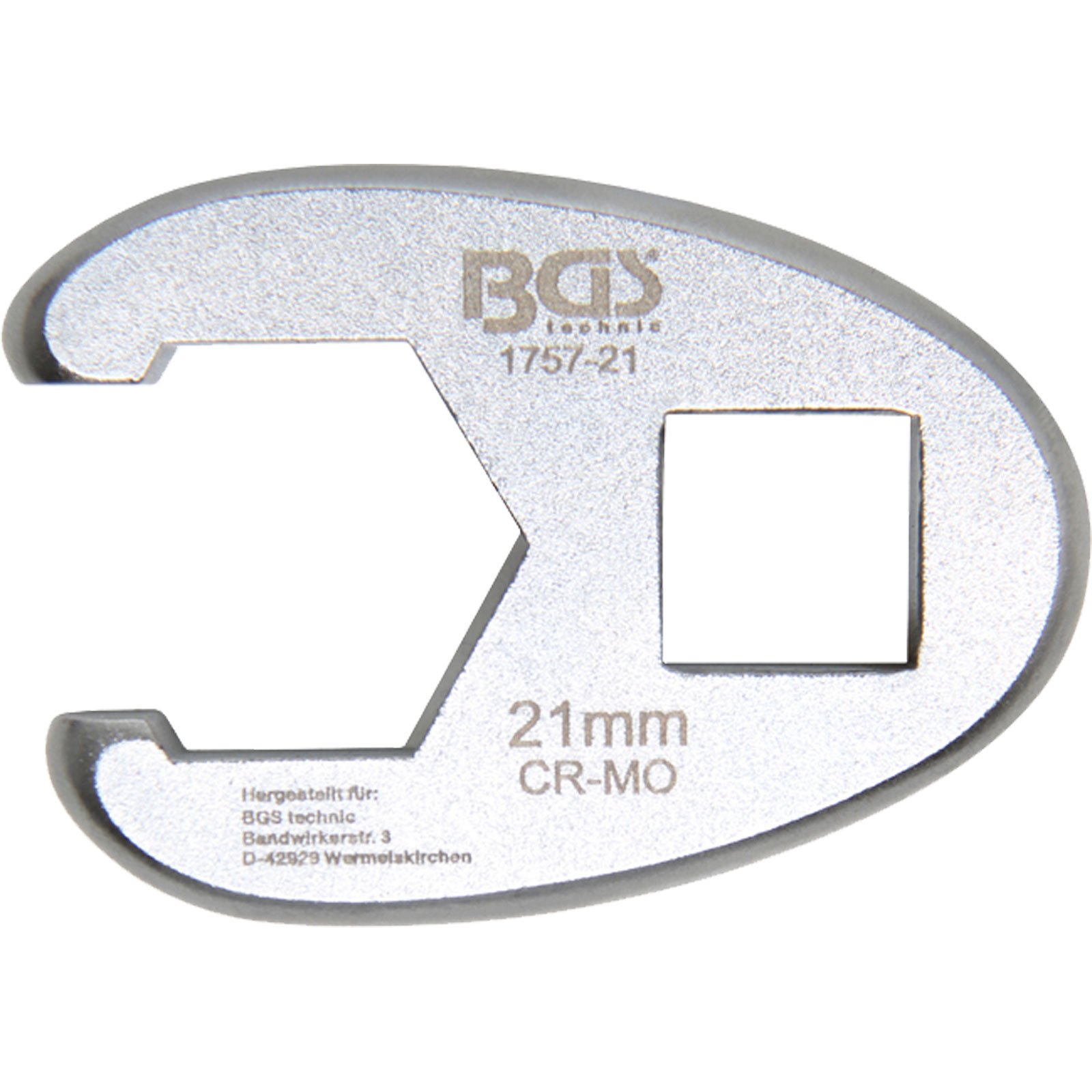 BGS Hahnenfußschlüssel Antrieb Innenvierkant 12,5 mm (1/2") SW 21 mm - 1757-21