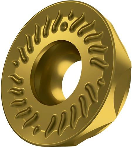 Fräswendeschneidplatte ISO RCMT 2006MOSN-M:M6330 D.6,5mm PVD beschichtet Gold