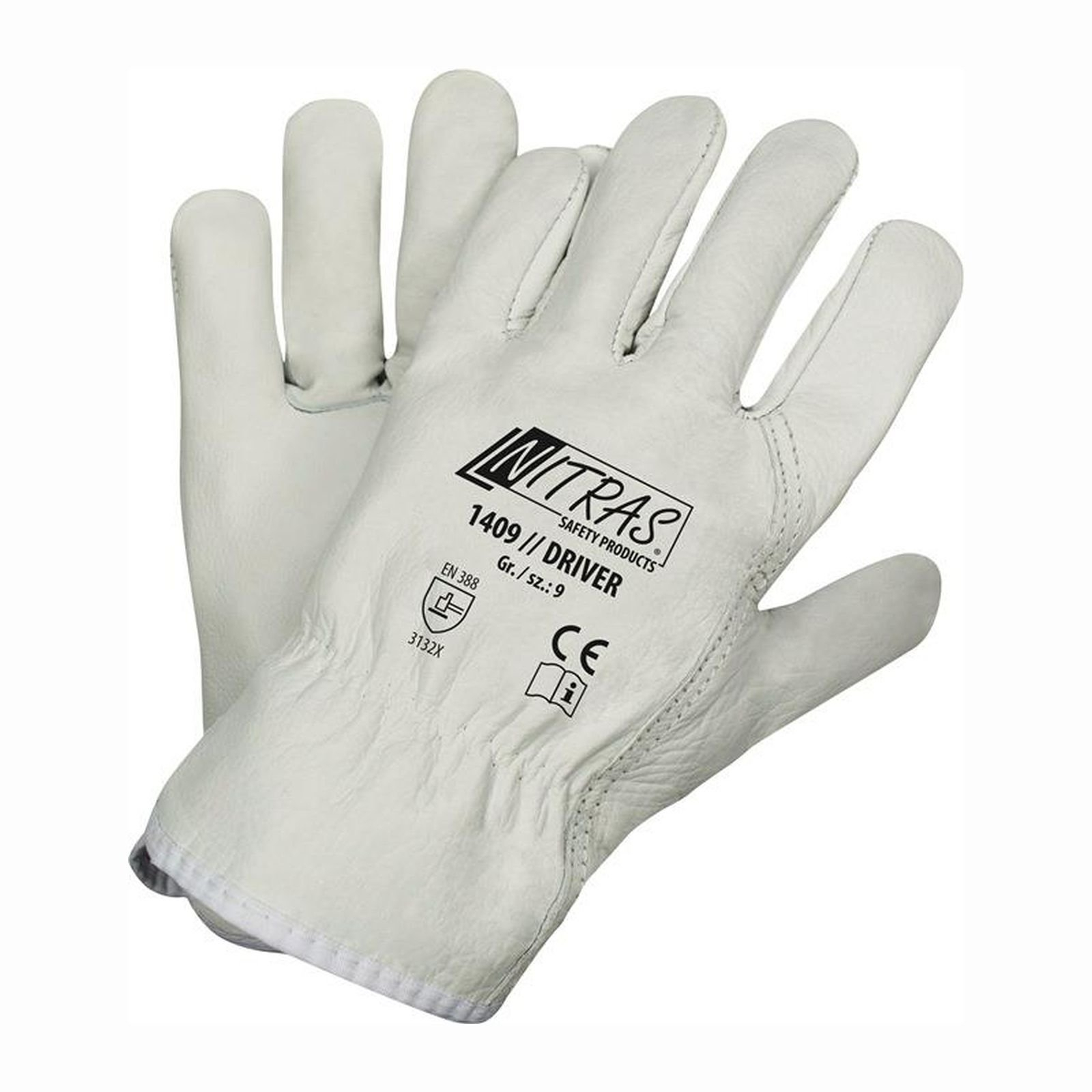 Nitras 12 Paar Handschuhe Driver grau
