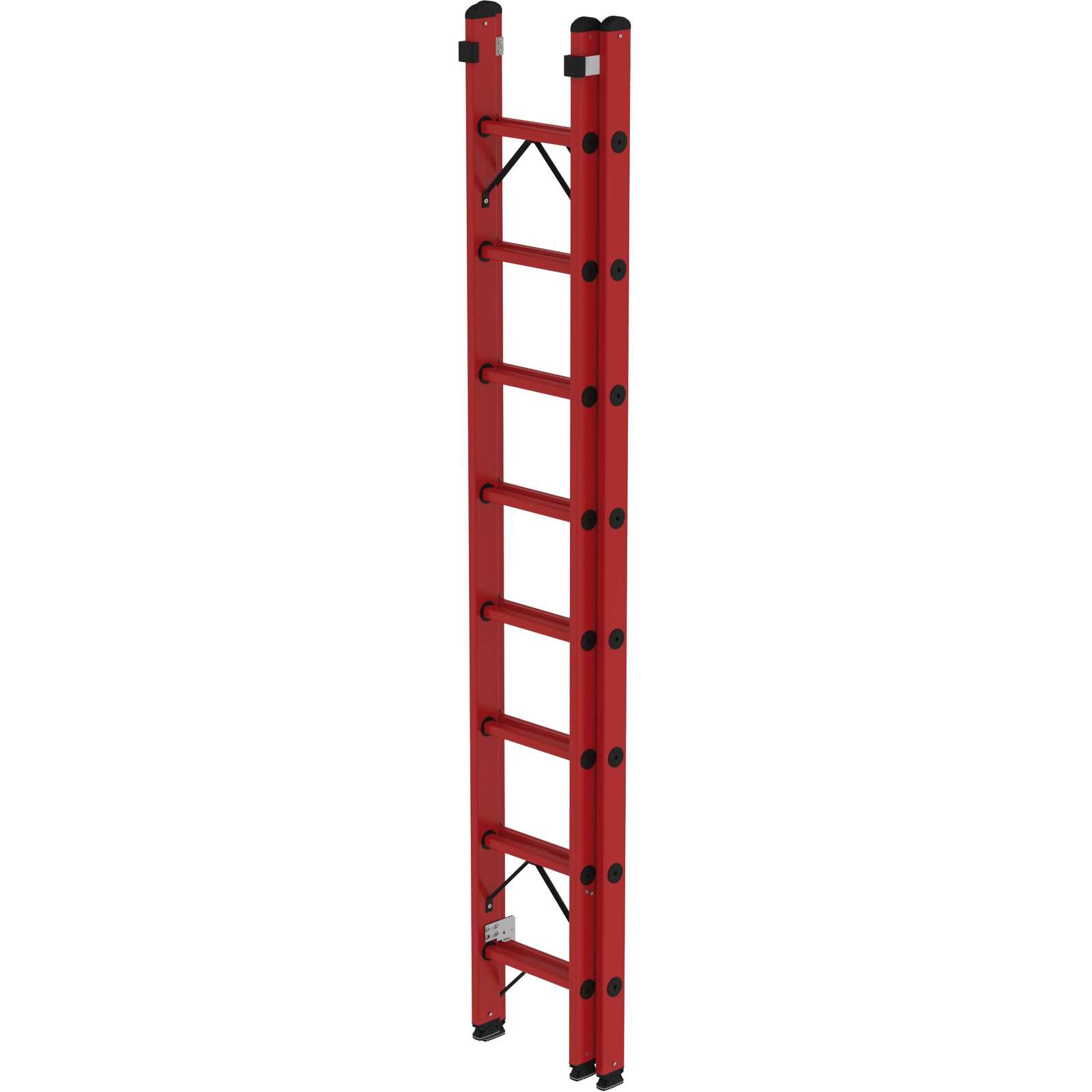 Günzburger Steigtechnik Sprossen-Schiebeleiter 2tlg. GFK ohne Traverse 2 x 8 Sprossen - 036108