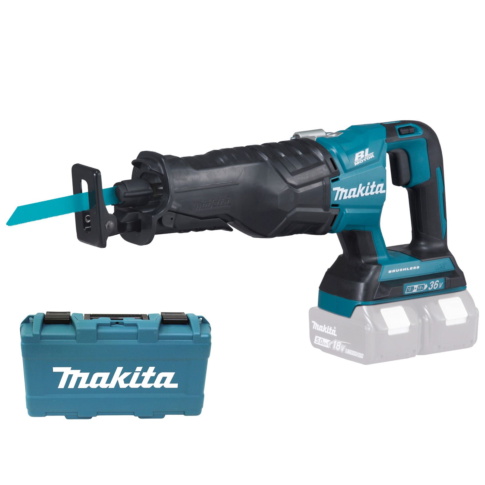 Makita DJR360ZK Akku-Reciprosäge 2x 18 V Solo im Transportkoffer