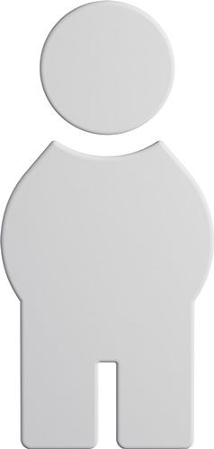 HEWI Symbol Mann 801.91B010 PA Farb-Nr.98 B.71,5mm H.150mm S.3mm - 801.91B010 98