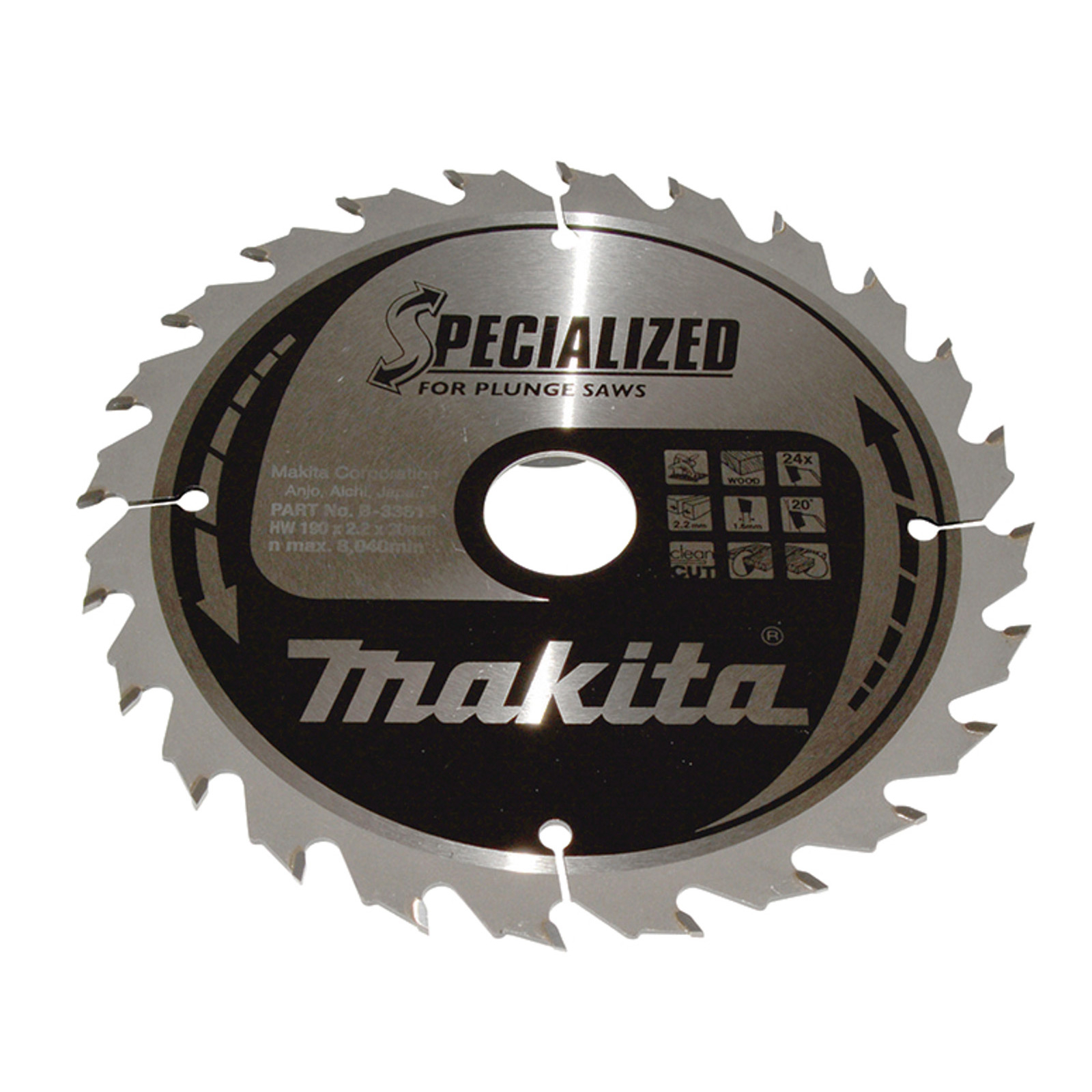 Makita SPECIALIZED Sägeblatt 190x30x24Z - B-33613