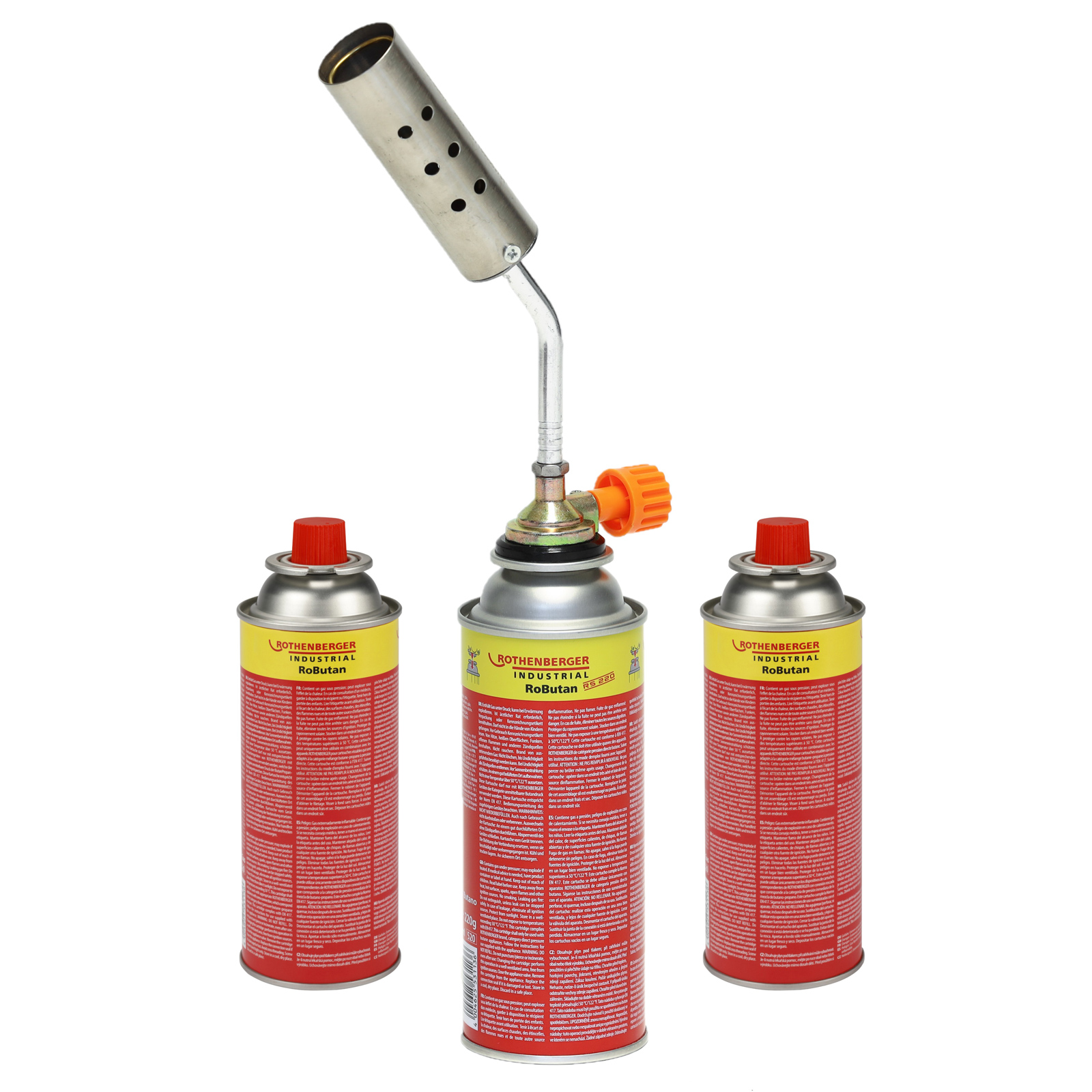 ROTHENBERGER Industrial Schrumpfbrenner KIT RS 220 mit 3 x Gas - 1500005519