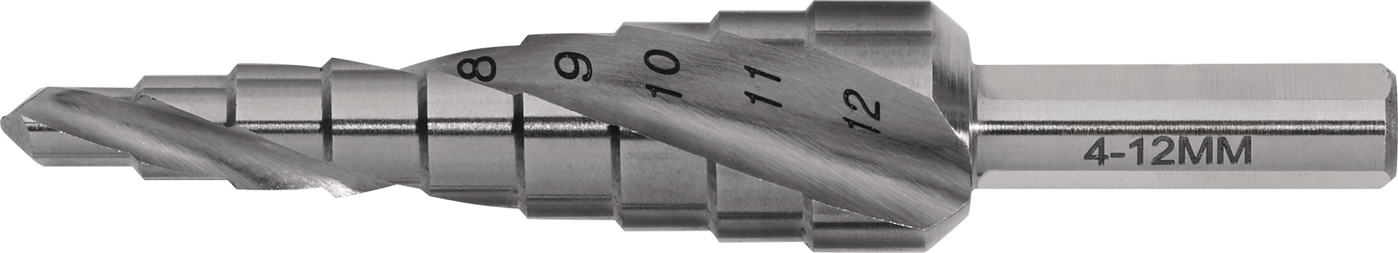 Stufenbohrer Bohrber.4-12mm HSS Spiralnut Z.2 Stufen 9 TECWERK