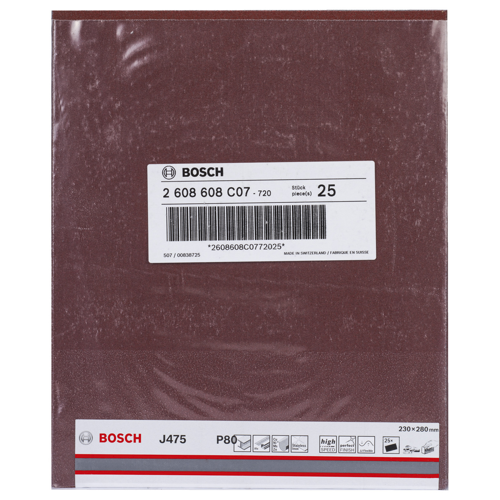 Bosch 25x Schleifblatt J475 Gewebeschleifblatt 230 x 280 mm 80 - 2608608C07