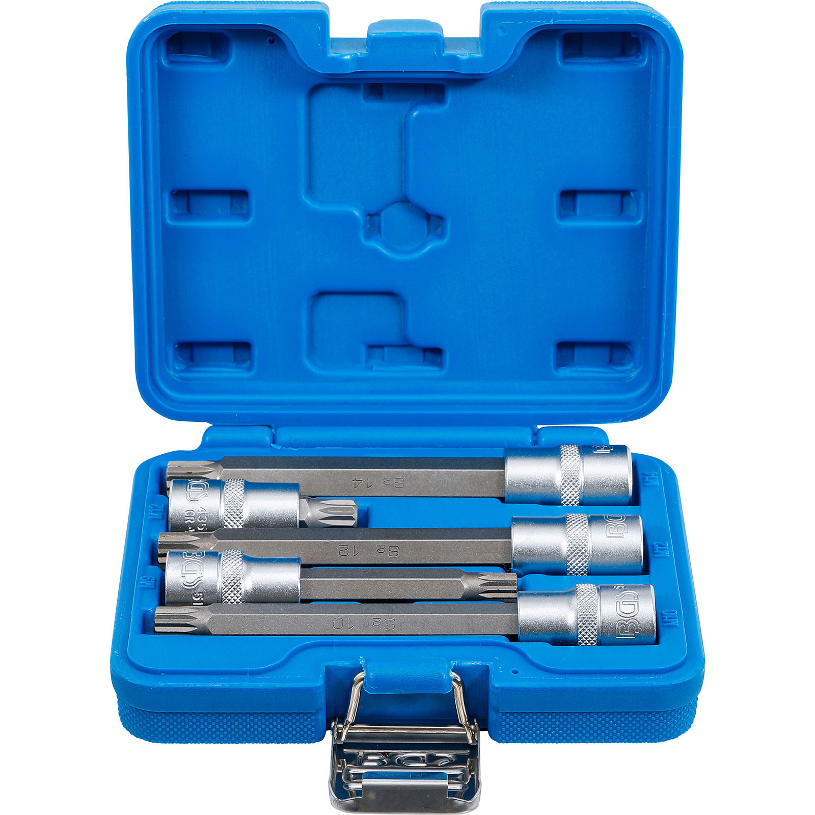 BGS Bit-Einsatz-Satz Antrieb Innenvierkant 12,5 mm (1/2") Innenvielzahn (für XZN) 5tlg. - 8449