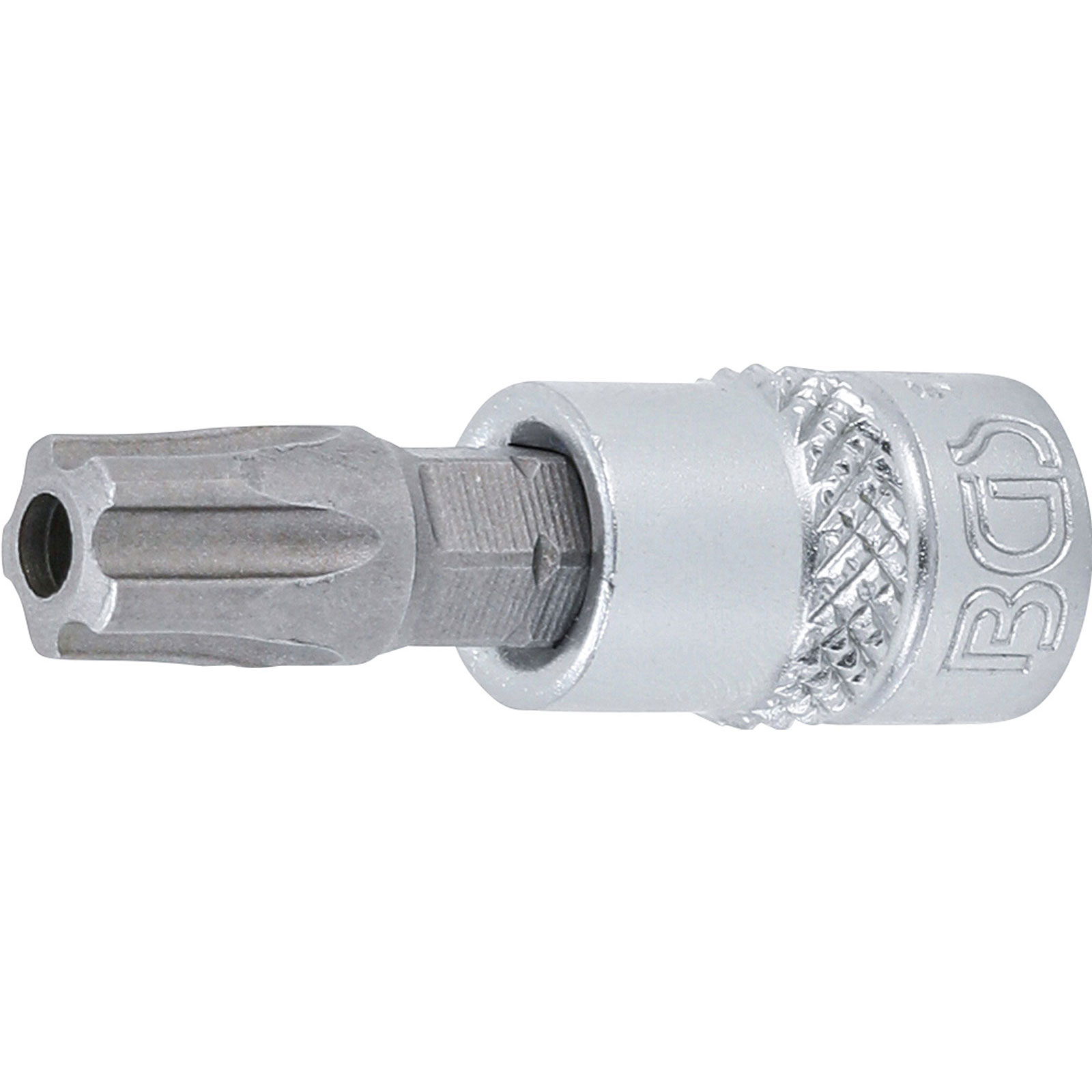 BGS Bit-Einsatz Antrieb Innenvierkant 6,3 mm (1/4") TS-Profil (für Torx Plus) mit Bohrung TS45 - 5184-TS45