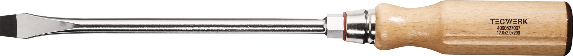 Schraubendreher Schneiden-B.12mm Klingen-L.200mm Holzgr.Rundkl.6KT.-Ans.TECWERK