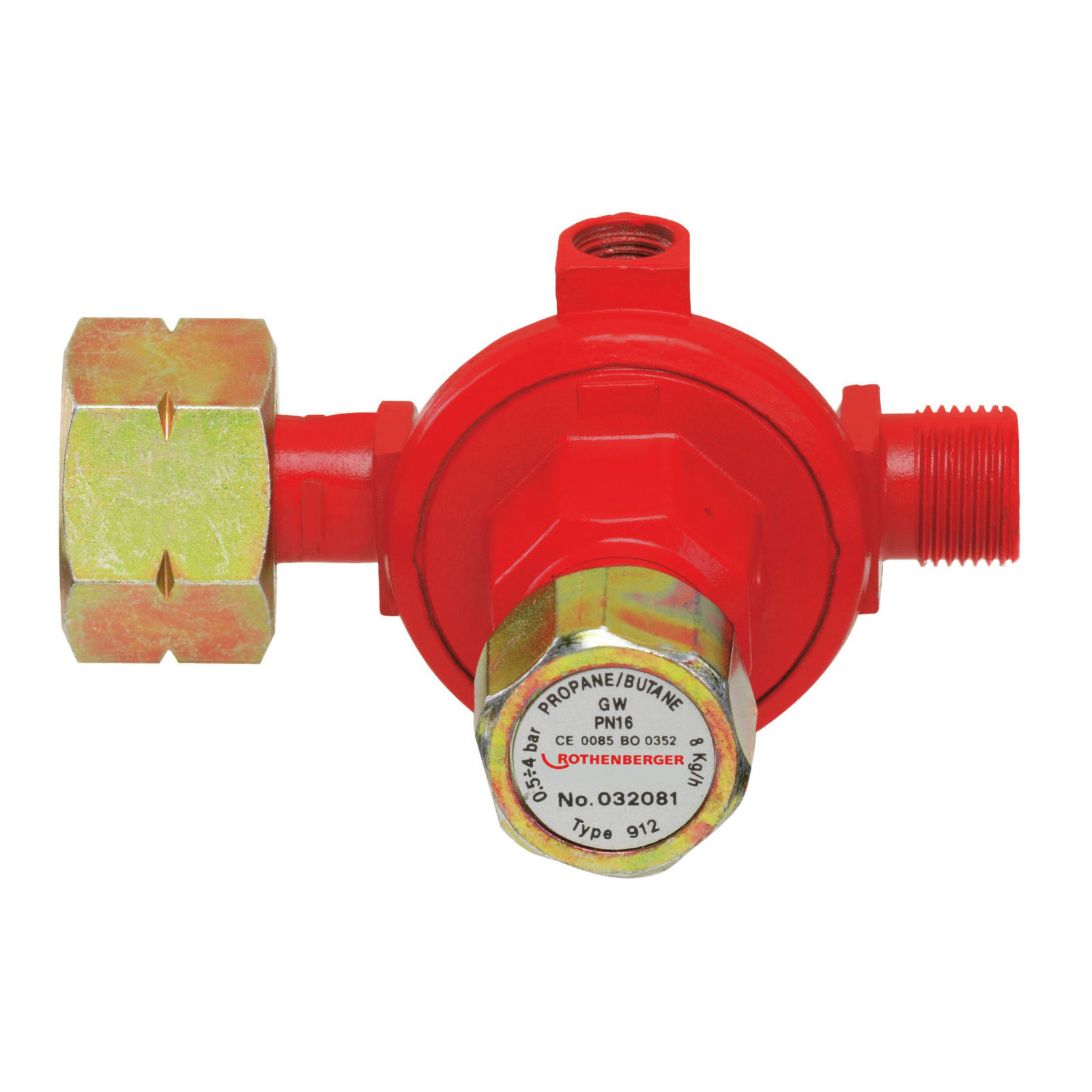 ROTHENBERGER Propanregler, stufenlos, 1-4bar, W21,8x3/8"L - 32081