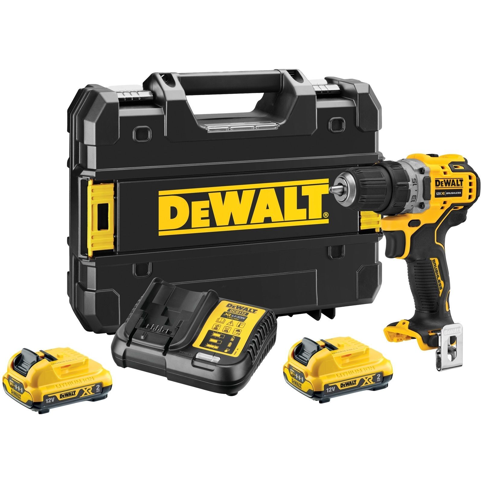 Dewalt DCD701D2 Akku-Bohrschrauber 12 V / 2x 2,0 Ah Akku + Ladegerät in T-Stak