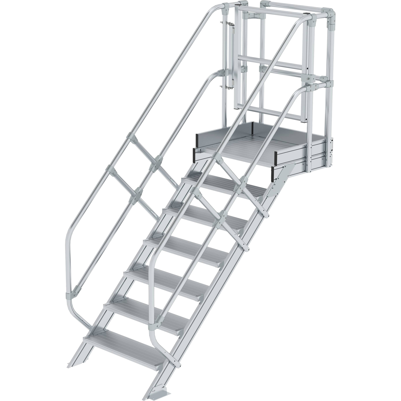 Günzburger Steigtechnik Treppen-Modul Aluminium geriffelt 7 Stufen - 632307