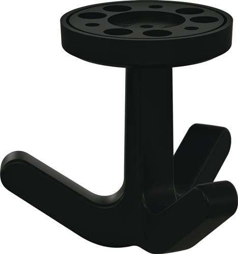 Dreifachhaken Ser.477 matt,elastisch 90 tiefschwarz H.69mm D.51mm HEWI