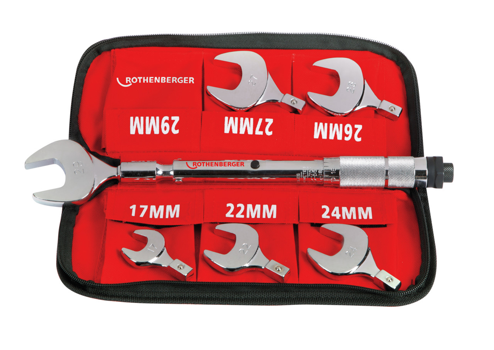 ROTHENBERGER Drehmoment-Gabelschlüssel-Set, 17-22-24-26-27-29mm - 175001