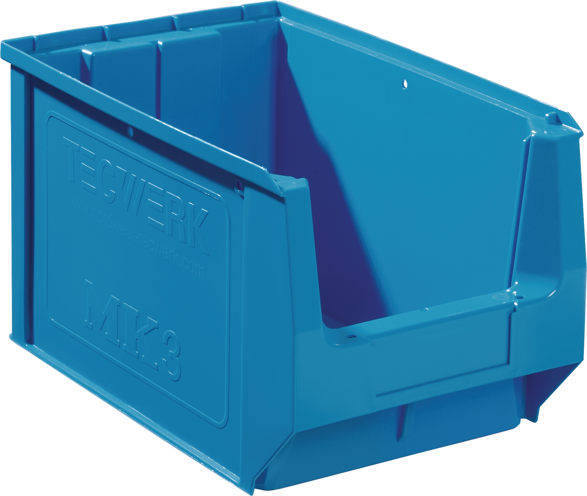 Sichtlagerkasten L350/300xB210xH200mm PE blau TECWERK