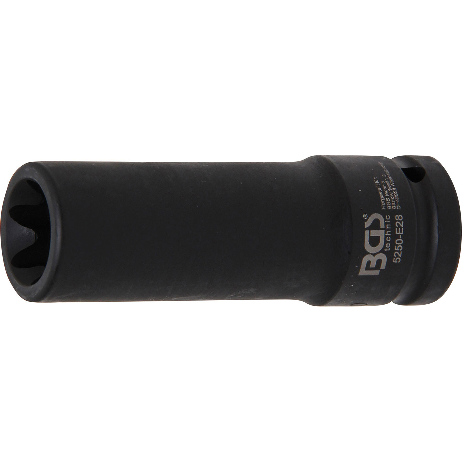 BGS Kraft-Steckschlüssel-Einsatz E-Profil, tief Antrieb Innenvierkant 20 mm (3/4") SW E28 mm - 5250-E28
