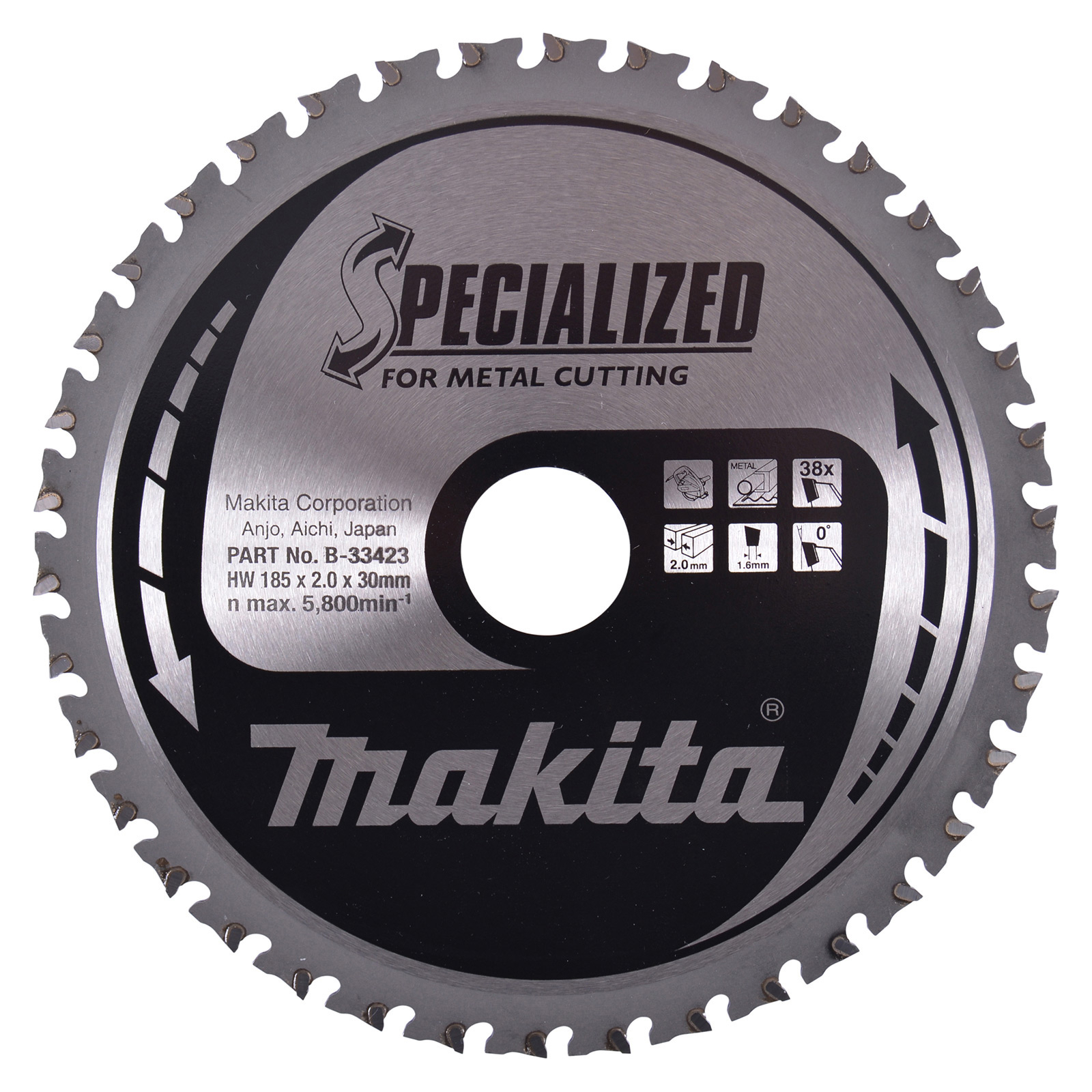 Makita SPECIALIZED Sägeblatt 185x30x38Z - B-33423