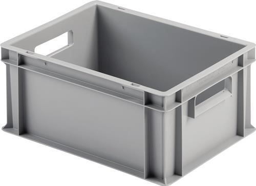 Transportstapelbehälter L400xB300xH175mm o.Deckel hellgrau PP offene Durchgriffe