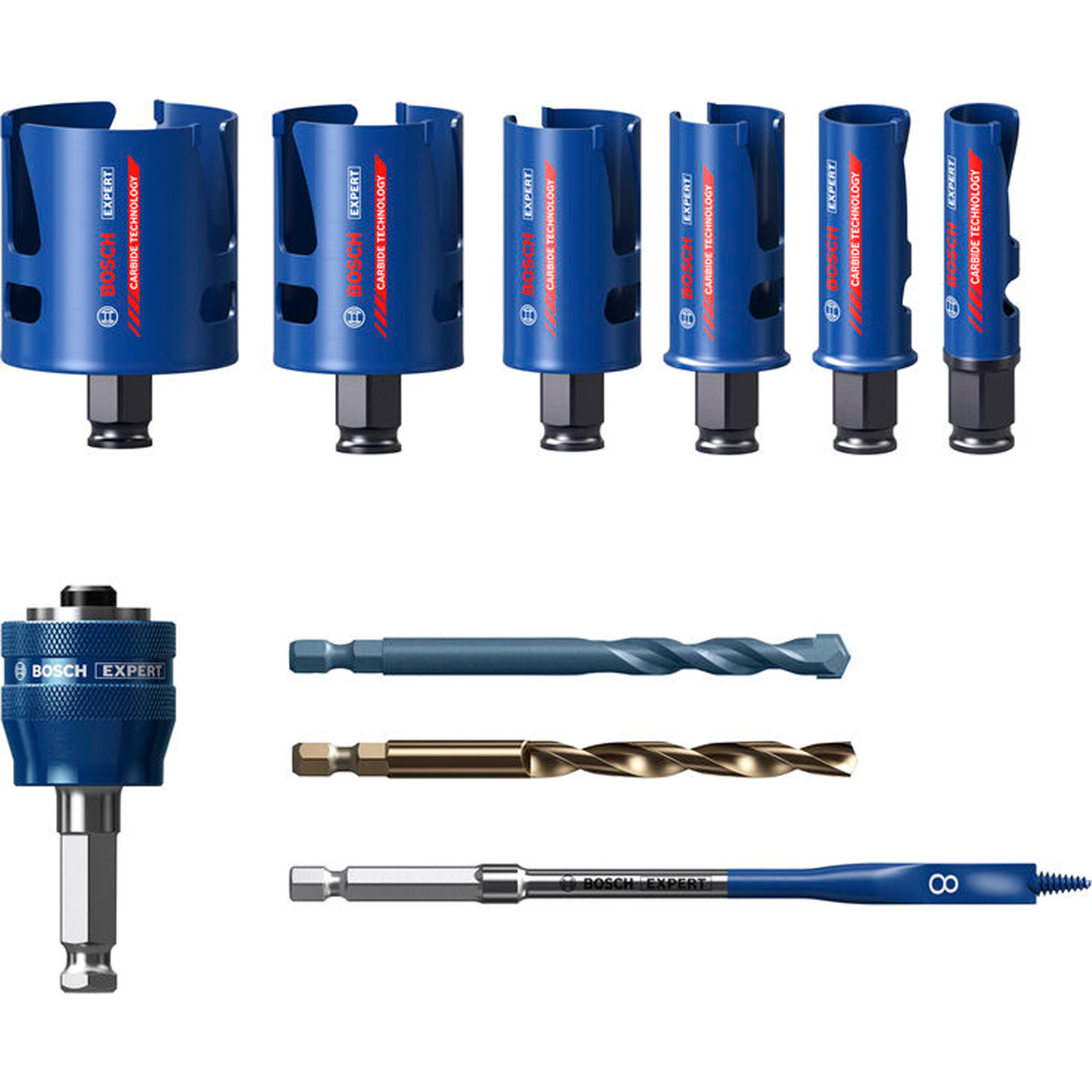 Bosch EXPERT Construction Material Power Change Plus-Lochsägen-Set 10-tlg. - 2608901951