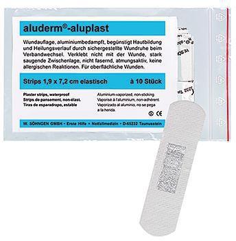 aluderm Pflasterstrip aluplast 1009166 1,9x7,2cm el. 10 St./Pack.
