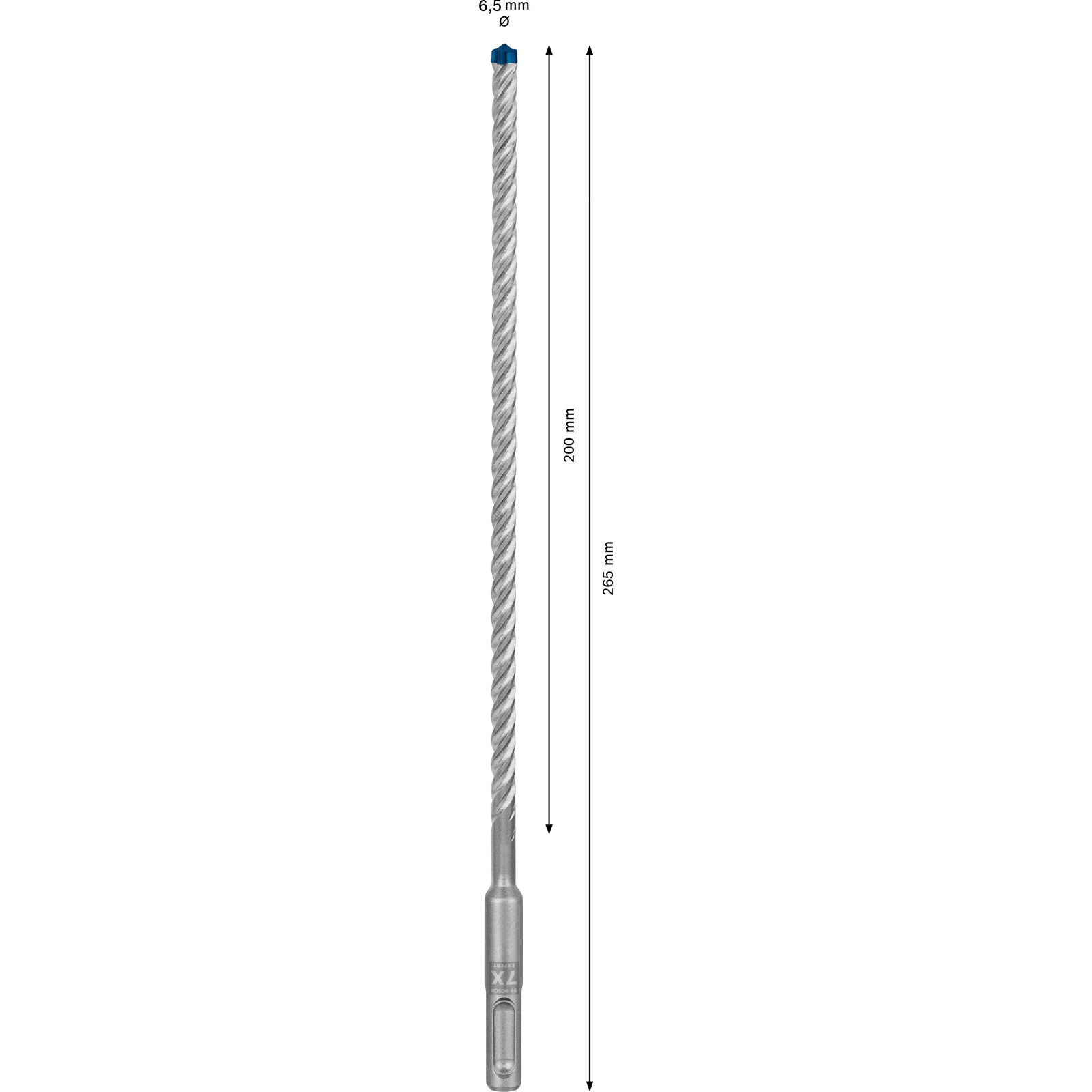 Bosch 10x Expert SDS plus-7X Hammerbohrer 6,5 x 200 x 265 mm - 2608900165