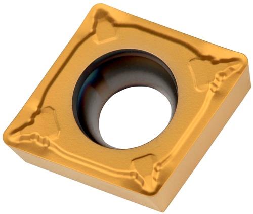 Drehwendeschneidplatte ISO CCMT 09T302E-UR:TT310 D.4,4mm PVD beschichtet Gold