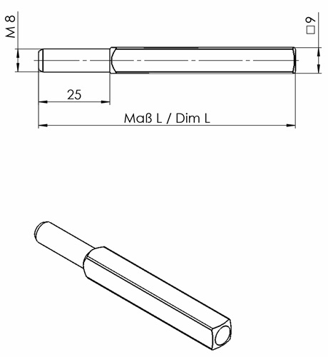 OGRO FS-Wechselstift 115 FS 4-KT.9x90mm Vollstift - 90050052912