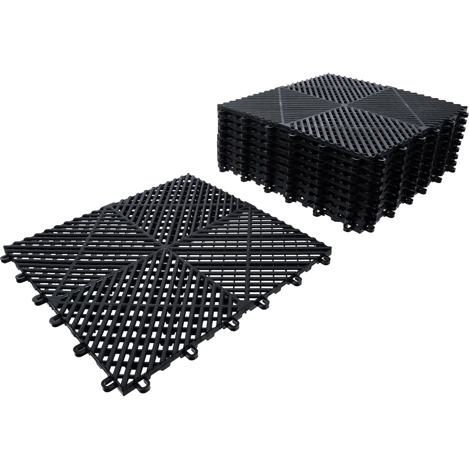 BGS Kunststoff-Fliesen-Satz Klick-System 400 x 400 x 18 mm 10-tlg. - 74546