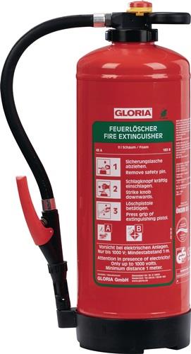 Schaumfeuerlöscher 9l Aufladegerät Brandkl.43 A 183 B m.Wandh.GLORIA