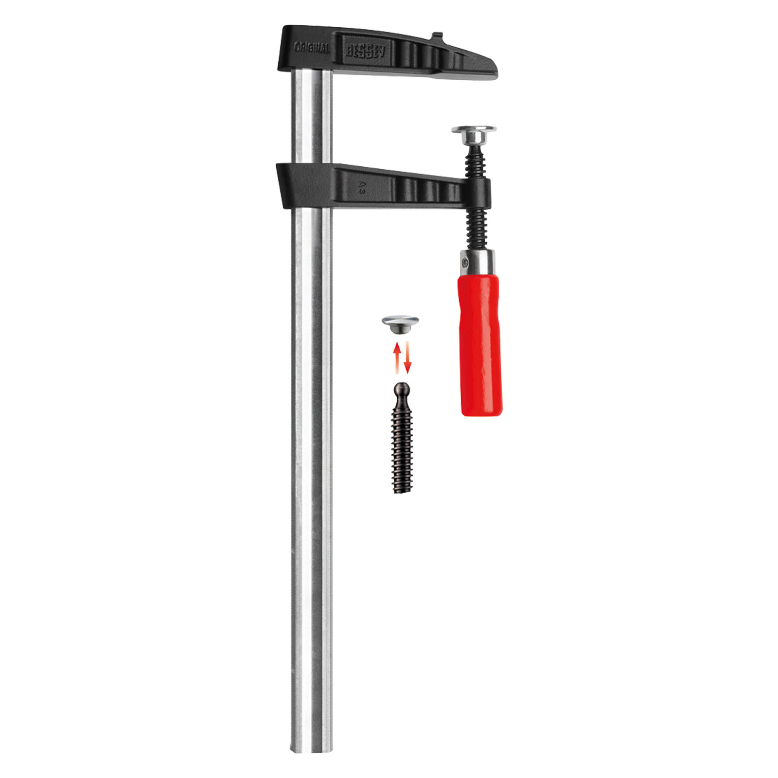 Bessey Temperguss-Schraubknecht TGK mit bewährtem Holzgriff