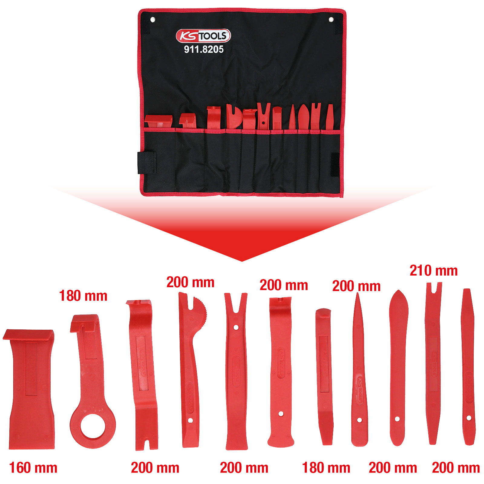 KS TOOLS MASTER Kunststoffkeil-Satz 11tlg. - 911.8205