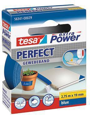 tesa Gewebeband Extra Power Perfect 56341-00029 19mmx2,75m blau