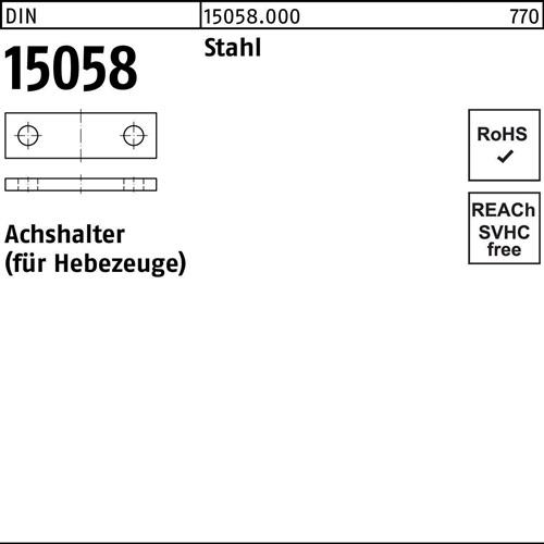 Achshalter DIN 15058 40x 10 Stahl 25 Stück