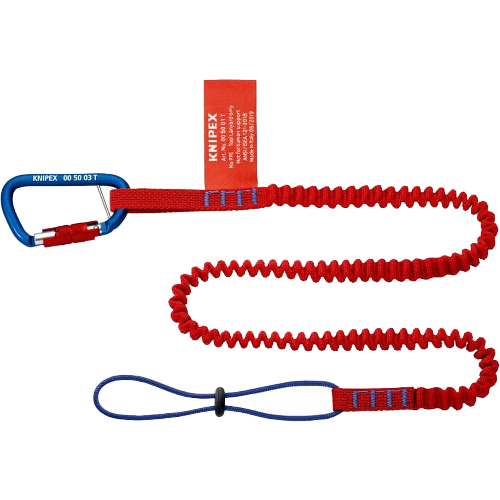 Knipex TT Fangleine mit Materialkarabiner - 005005TBK