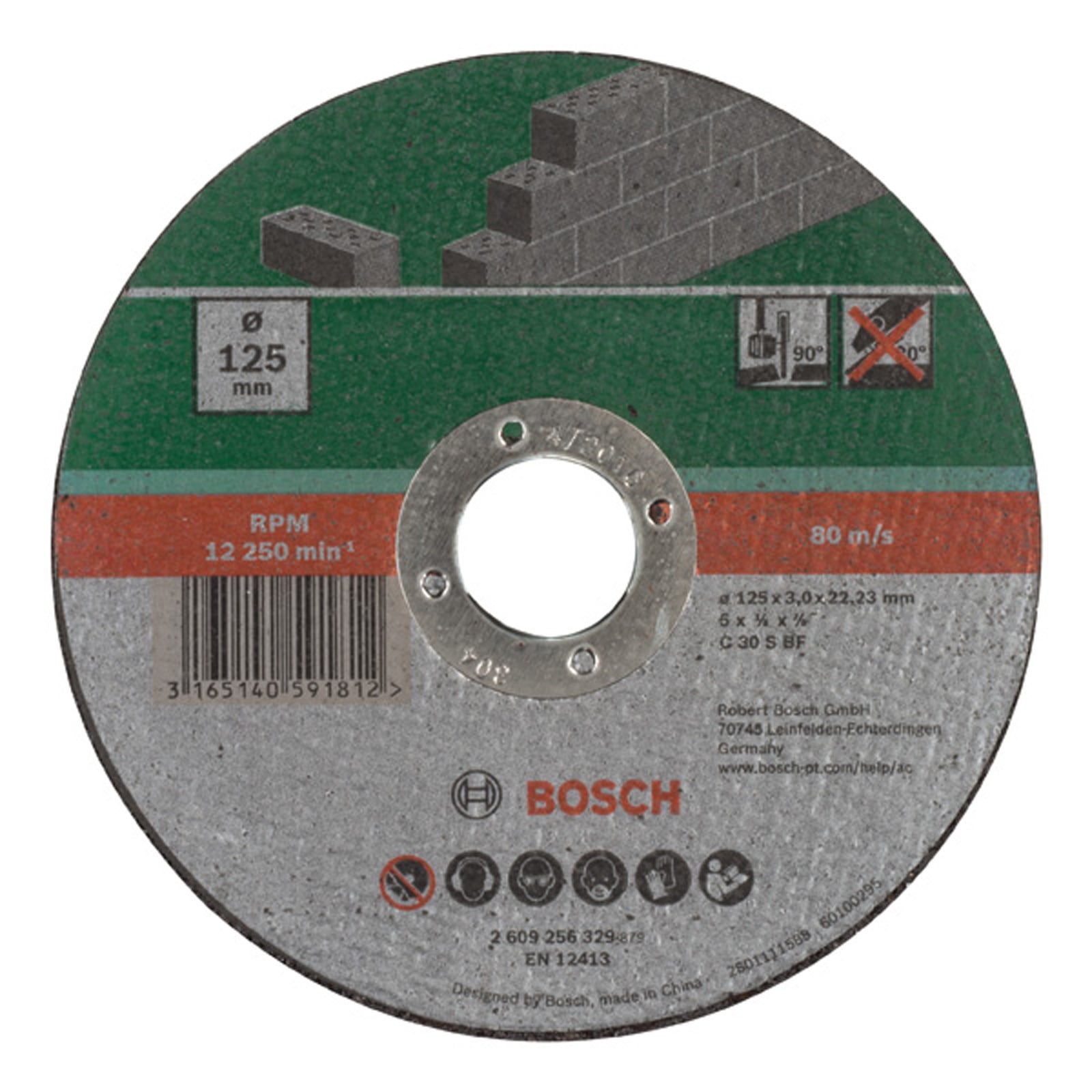 Bosch Trennscheibe gerade Stein D= 125 mm - 2609256329