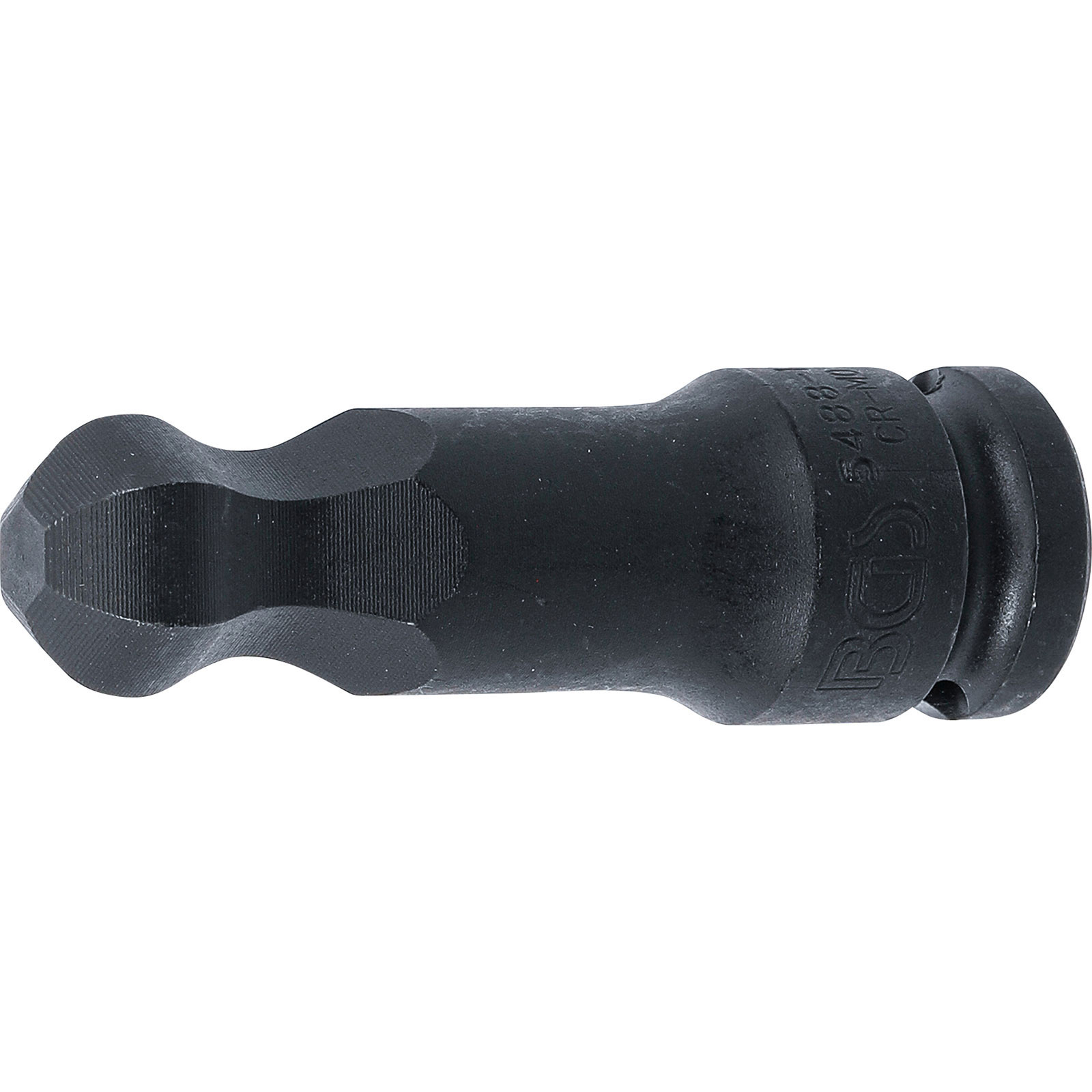 BGS Kraft-Bit-Einsatz Länge 75 mm Antrieb Innenvierkant 12,5 mm (1/2") Innensechskant mit Kugelkopf 17 mm - 5488-17