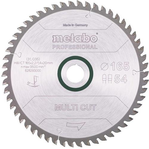 Kreissägeblatt multi cut professional D165x2,2/1,4xB20mm Z.54 FZ/TZ 5Grad neg
