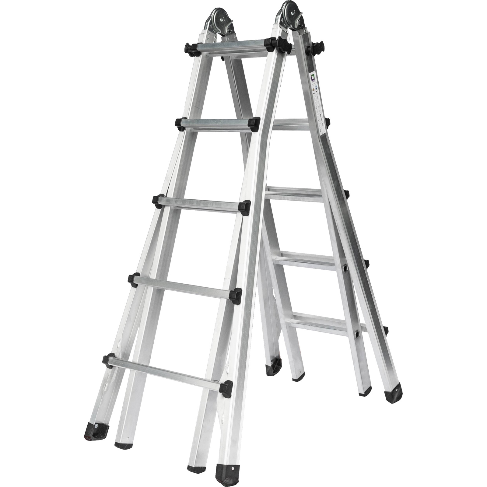 Günzburger Steigtechnik Teleskopleiter 4tlg. ohne Traverse 4 x 5 Sprossen - 032017