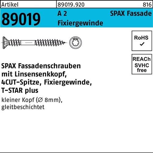 Fassadenschraube R 89019 Liko T-STAR 4,5x 50/21-T A 2 Fixiergew. 200St. SPAX