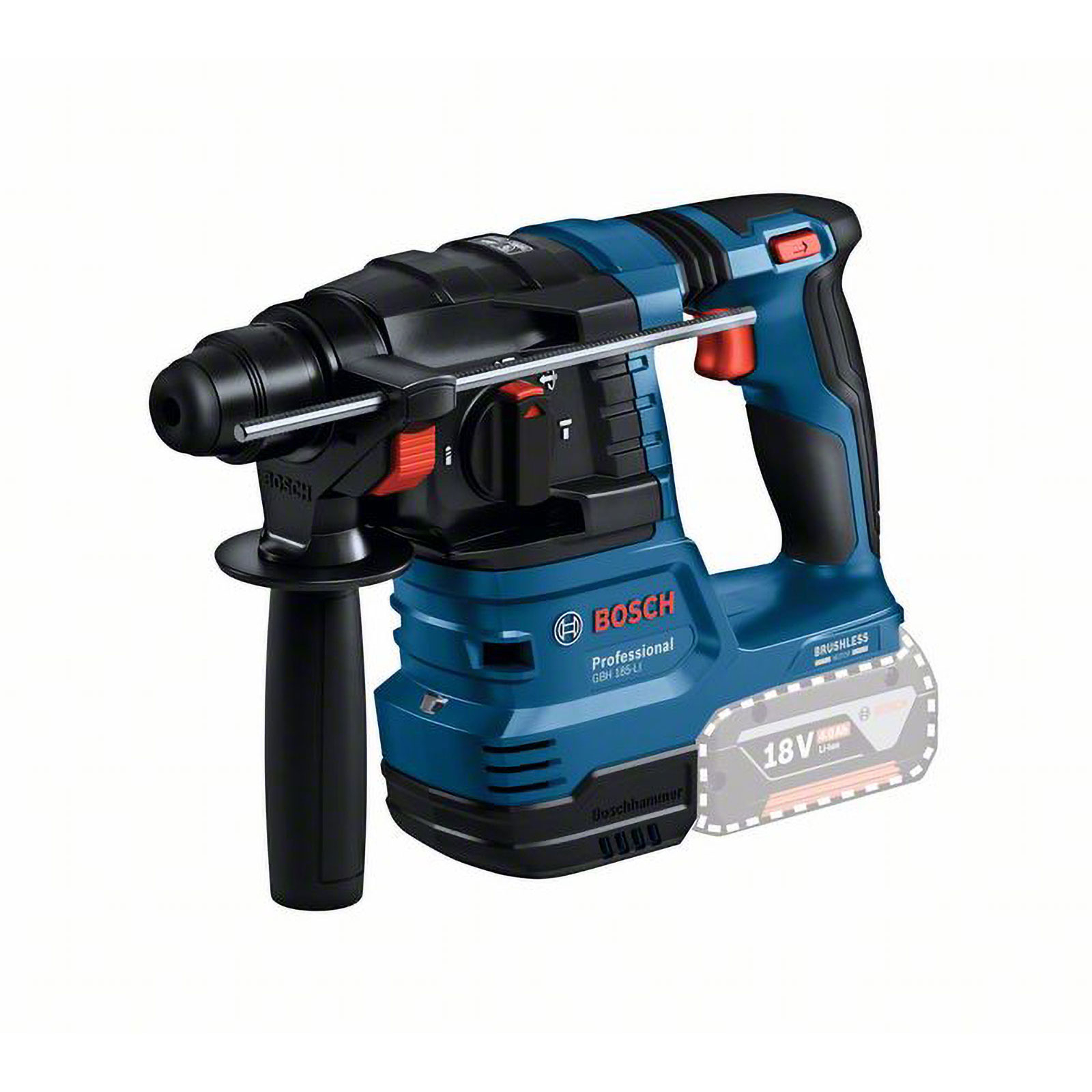 Bosch Combo Kit Akku-Bohrschrauber GSR 18V-55 + Akku-Winkelschleifer GWS 18V-7 + Akku-Bohrhammer  GBH 18V-22 mit SDS plus / 2x 4,0 Ah Akku + Ladegerät inkl. Tasche - 0615A50035