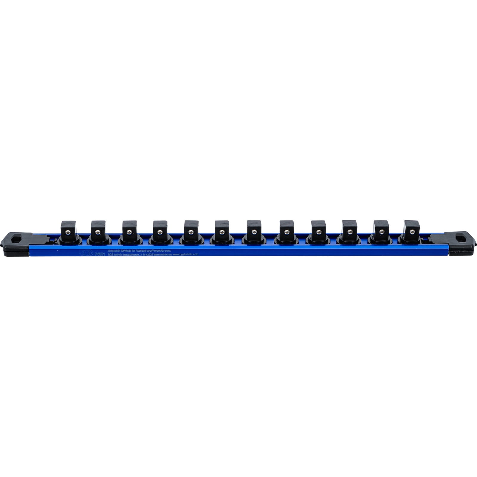 Aufsteckschiene Mit 15 Clips Für 1/2-Zoll Steckschlüssel-Einsätze – BGS 2540