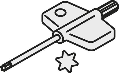 Torx-Schlüssel ISO FLAG T07 Bruttogewicht 6,6g PRAMET